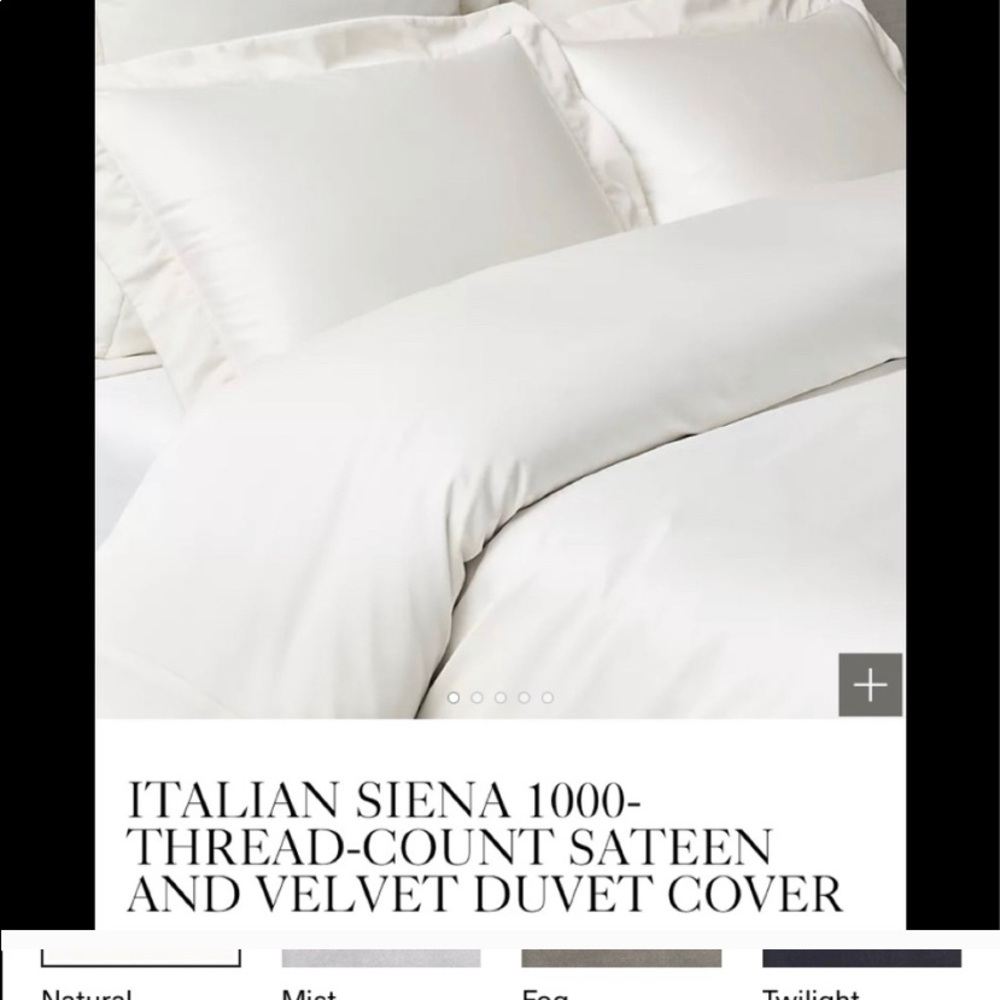 NEW Italian Siena 1000 thread coverlet/ 2 shams